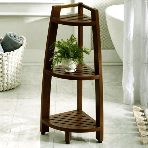 Стеллаж угловой для ванной 