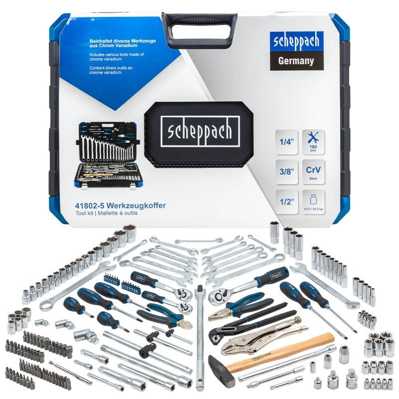 Набір інструментів 180 предметів 1/4", 3/8", 1/2" SCHEPPACH SCH-41802-5 Одеса - фото 3