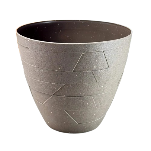 Вазон Керамо зі вставкою 19,5*17,5см капучіно бетон Алеана Житомир - фото 5