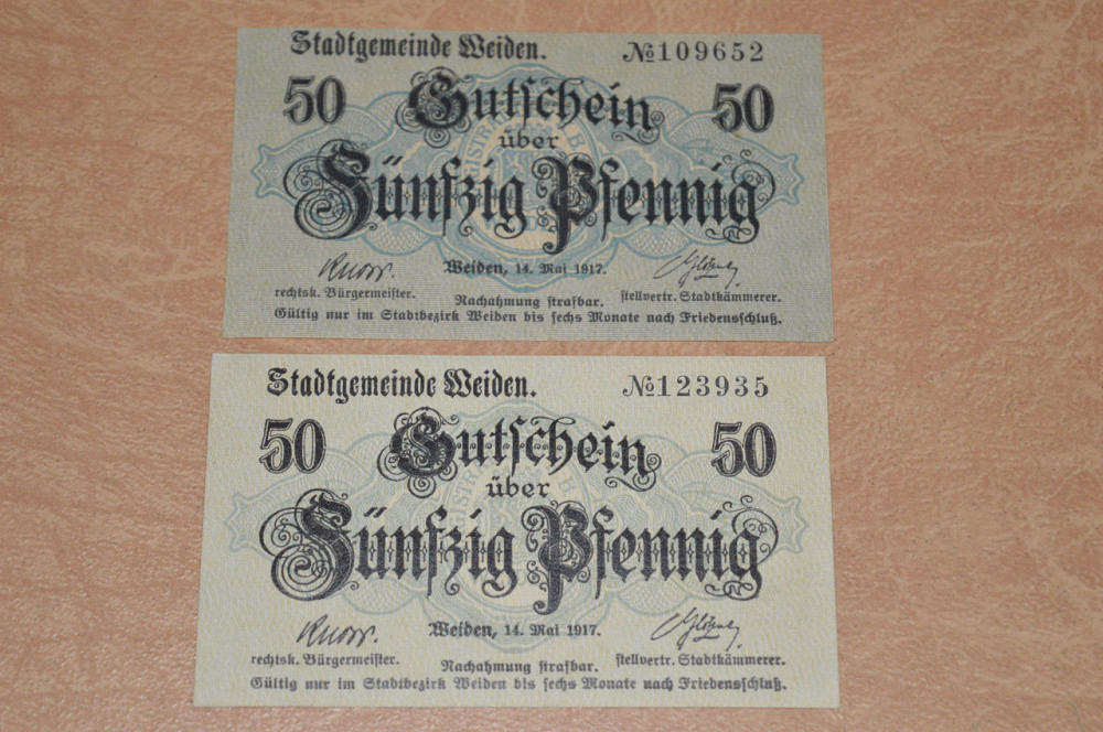 НІМЕЧЧИНА Нотгельд 50 pf 1917 WEIDEN ( 1 ) Полтава - фото 1