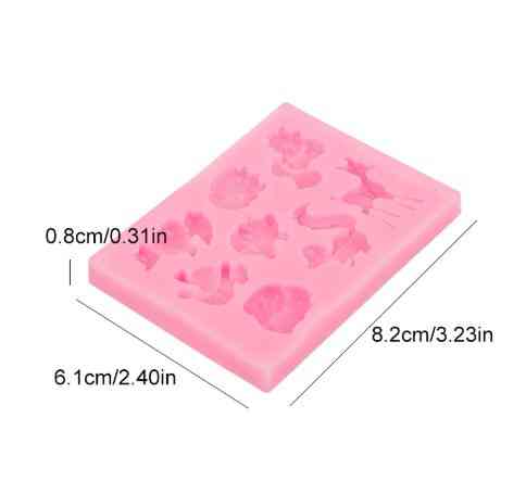 Молд силиконовый Животные 82 на 61 мм розовый Киев