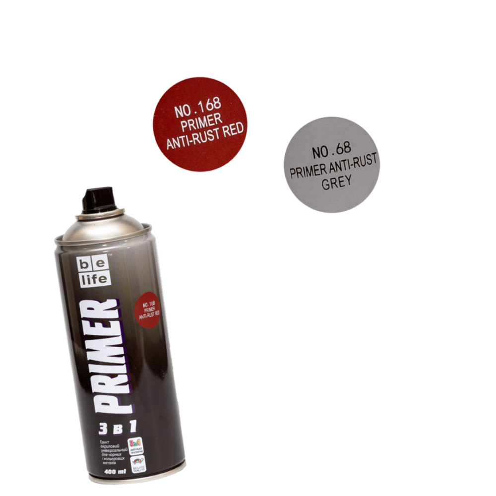 Belife грунт антикорозійний Primer 3в1 68 сірий 400 мл Харків - фото 2