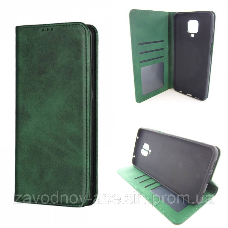 Чехол книжка Xiaomi Redmi Note 9 pro 9S Premium (зеленый) Одеса - фото 1