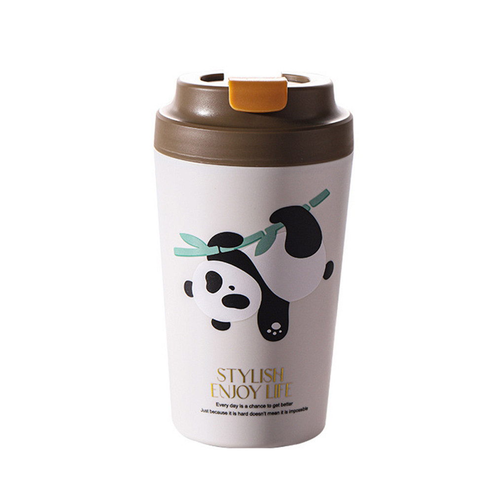 Yiwu Термочашка Panda з порцелянаовою колбою 380 мл Коричнева HP-14-12BR Коломыя - изображение 1