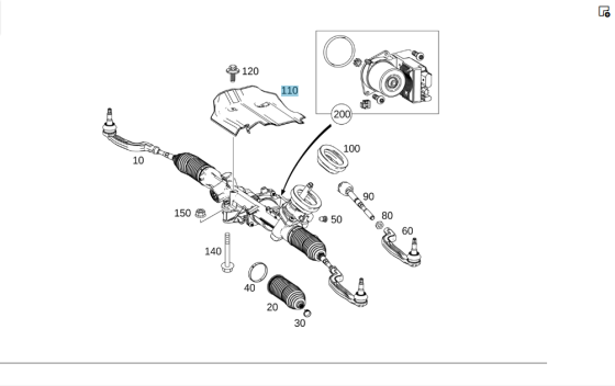 Mercedes-Benz  A2464660738 Тепловий екран рульової рейки CLA C117 CLA Shooting Brake X117 GLA X156 A-class W176 B-class W242 B-class W246 Одеса
