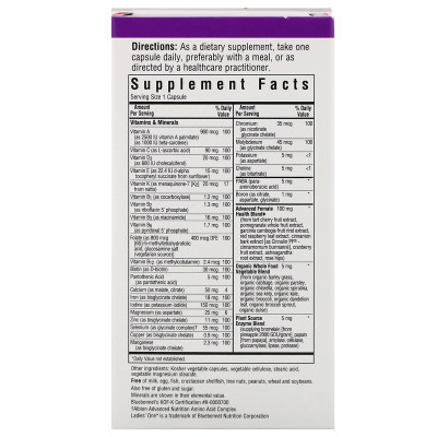 Мультивитамин Bluebonnet Nutrition Женские Мультивитамины, Ladies' One, 30 растительных капсул (BLB0132) Винница - изображение 2