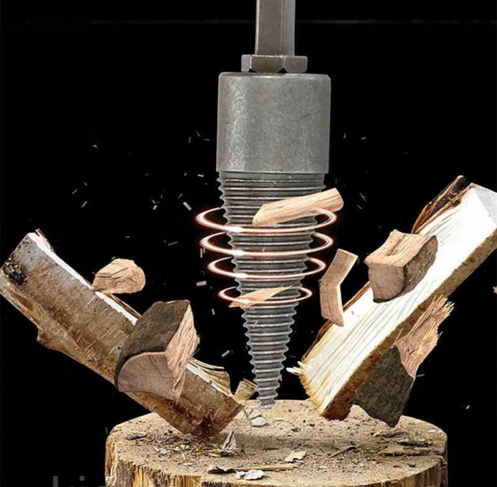 Конус насадка на перфоратор, Насадка дровокіл на перфоратор и на дріль винтовой колун Київ - фото 4