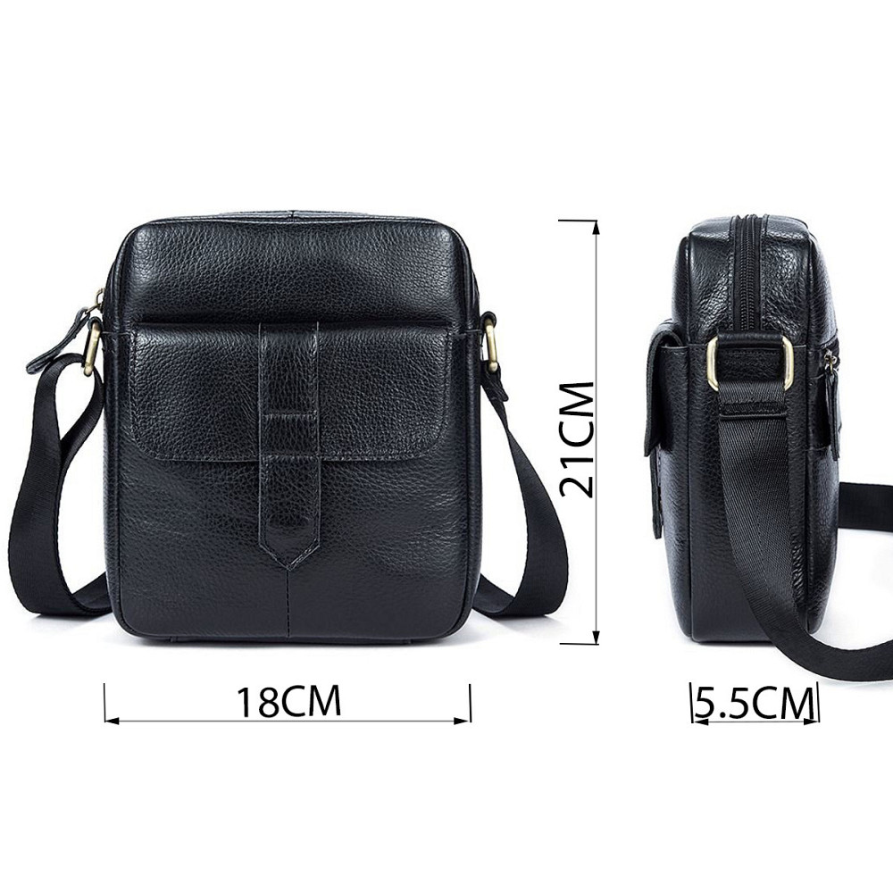 Сумка чоловіча флотар Чорна (Vintage) Київ - фото 7