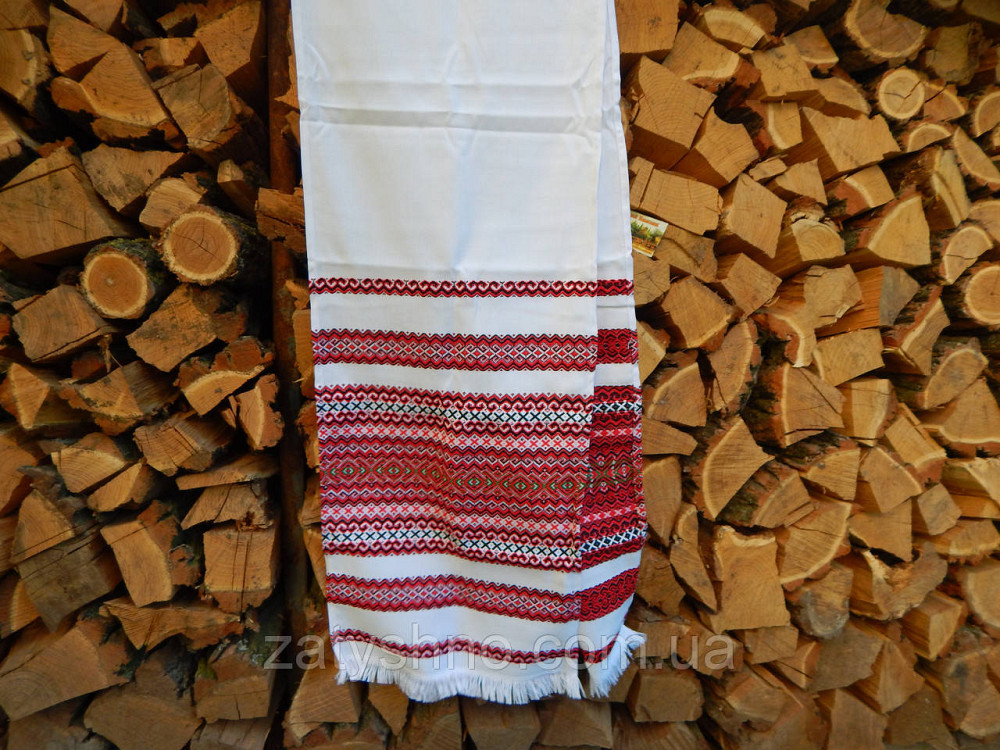 Вышитый рушник красный 240 длиной Киев - изображение 4