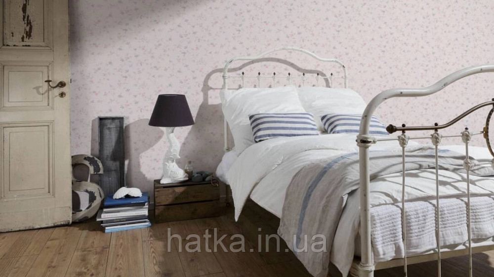 Шпалери вінілові на флізеліні A.S.Creation Maison charme 0.53x10 прованс квіти листя рожеві блакитні зелені Київ - фото 7