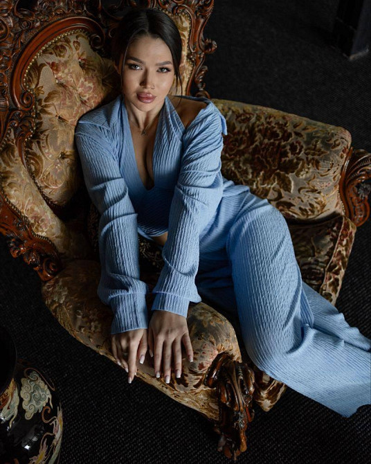 Летний женский костюм вискоза Голубой L Харьков - изображение 4