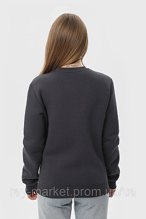 Світшот жіночий базовий утеплений RAY BASIC темно-сірий (U0301W-Dark Grey) Київ - фото 3