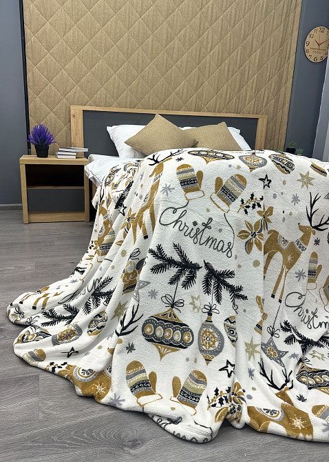 Плед-покривало Decorator WellSoft 150х210 см з різдвяним принтом Різнобарвний (87-178) Київ - фото 7