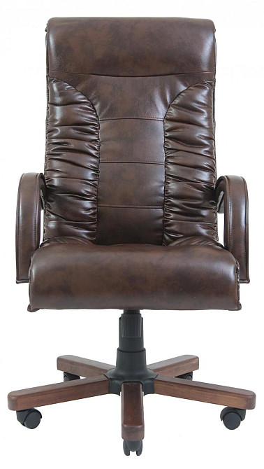 Офісне Крісло Керівника Richman Onyx Madras Kashtan Wood Принт М3 MultiBlock Коричневий Дніпро - фото 4