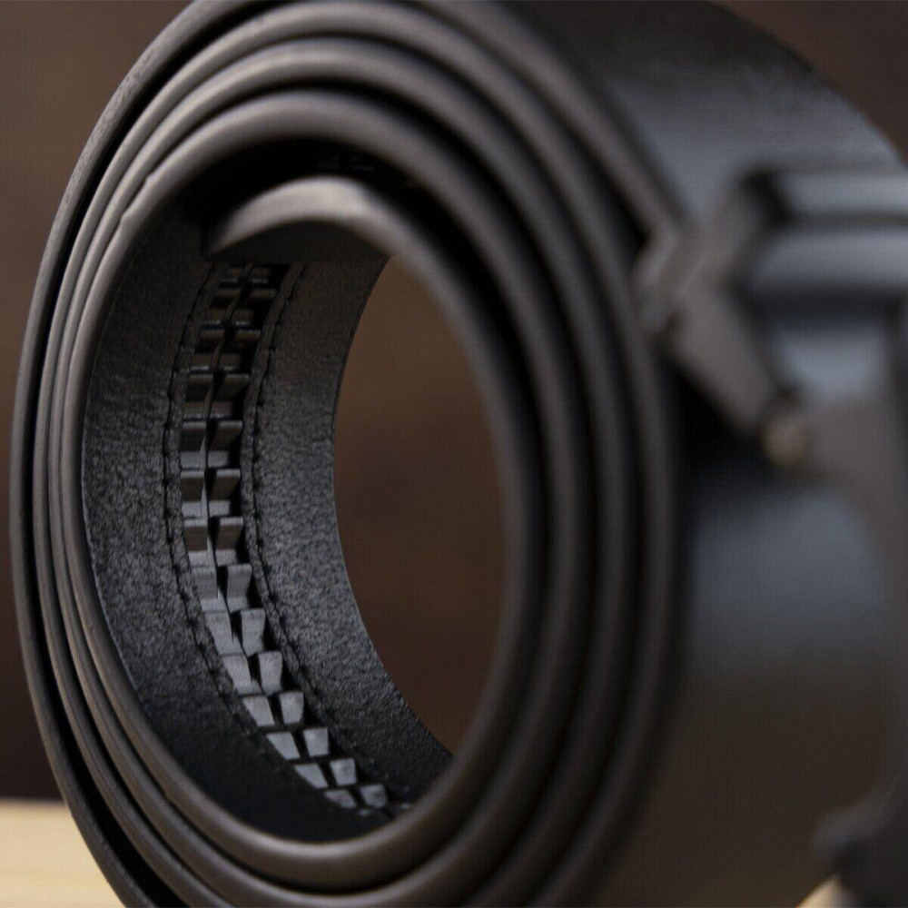 Ремень мужской c силуэтом буквы G Vintage 20287 Черный Киев - изображение 7