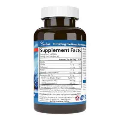 Жирные кислоты Carlson Омега-3, Вкус Лимона, Elite Omega-3 Gems, 90 желатиновых ка (CL01711) Вінниця