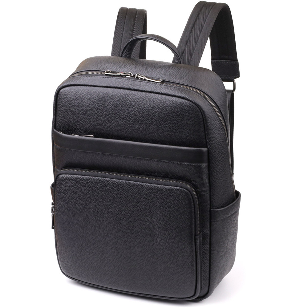 Чоловічий рюкзак з натуральної шкіри Vintage 23052 Чорний Київ - фото 1