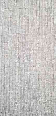 Шпалери вінілові на флізеліні Rasch Golden Hour метрові однотонні смужки під мішковину бежево-сірі Київ