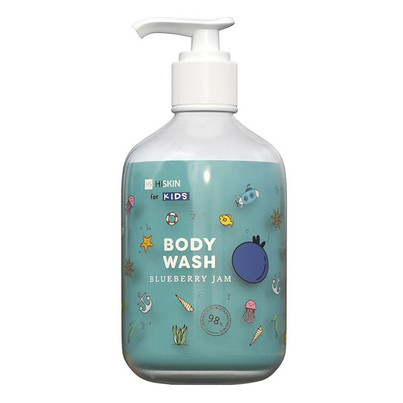 Гель для душа с ароматом черничный джем Kids BODY WASH Blueberry Jam HiSkin 400 мл Киев - изображение 2