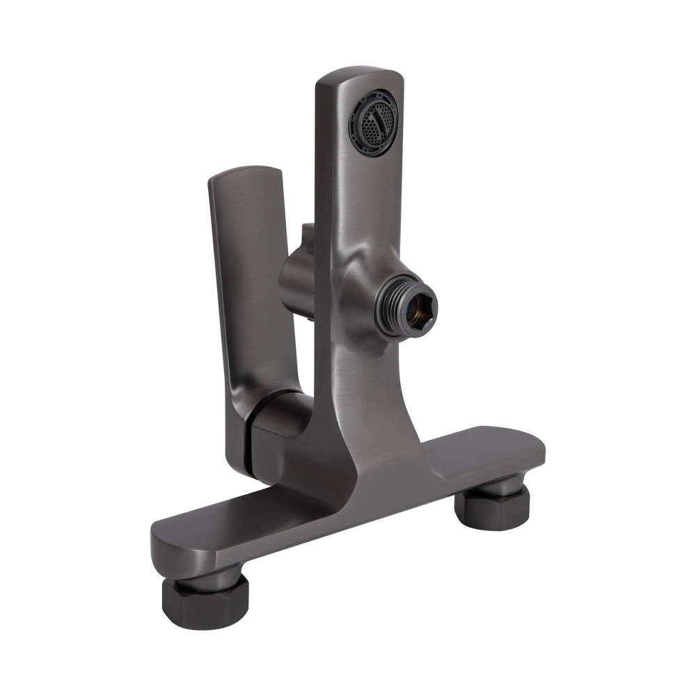 Змішувач для ванни Qtap Slavonice (з душовим гарнітуром) QTSLV259GMB48035 Gunmetal Black PVD Київ - фото 4