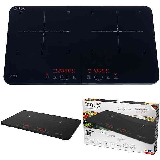 Плита настільна Camry CR 6514 індукційна/ конфорок: 2/ 3500Вт+3500В/ 60°-240° С/ склокераміка Винница