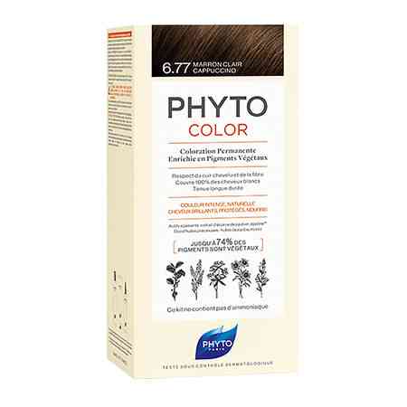 Фіто Фітоколор Безаміачна крем-фарба для волосся Phyto PhytoColor Coloration Permanente 6.77 Світло-каштановий капучино Дніпро