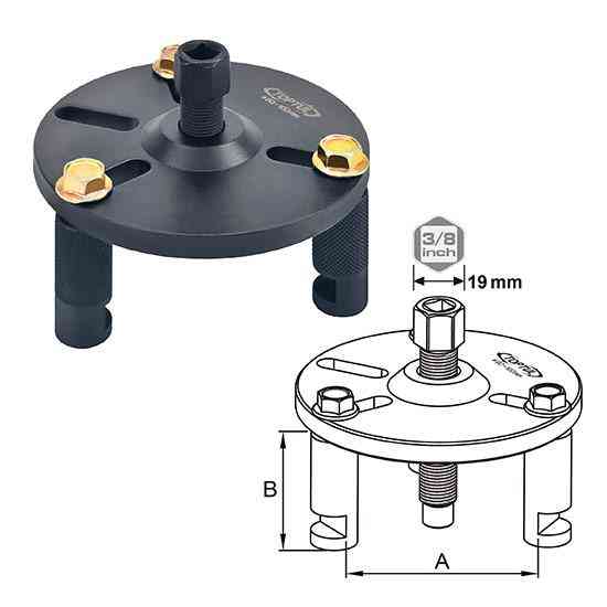Знімач шестерні розподільного валу універсальний d60-100мм JGAI0504 TOPTUL Одеса