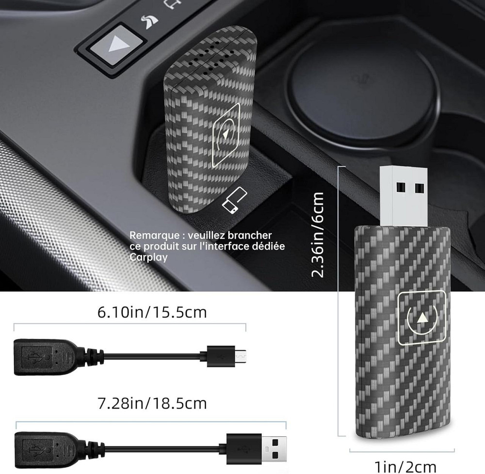 Беспроводной адаптер CarPlay 2024 для iPhone iOS 12+ Plug&Play, для авто со штатным проводным Карплей Wi-Fi Киев - изображение 7