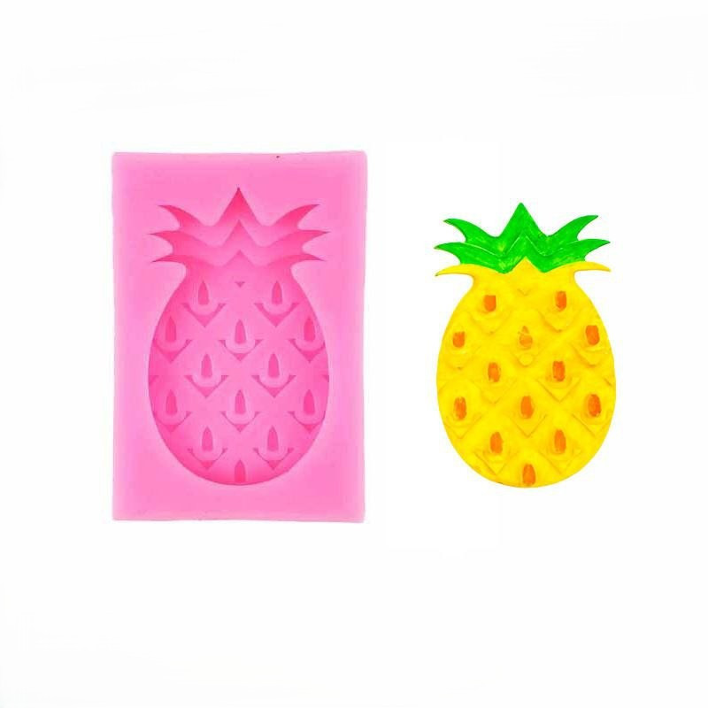 Молд силіконовий Ананас 42 на 62 мм рожевий Київ - фото 4