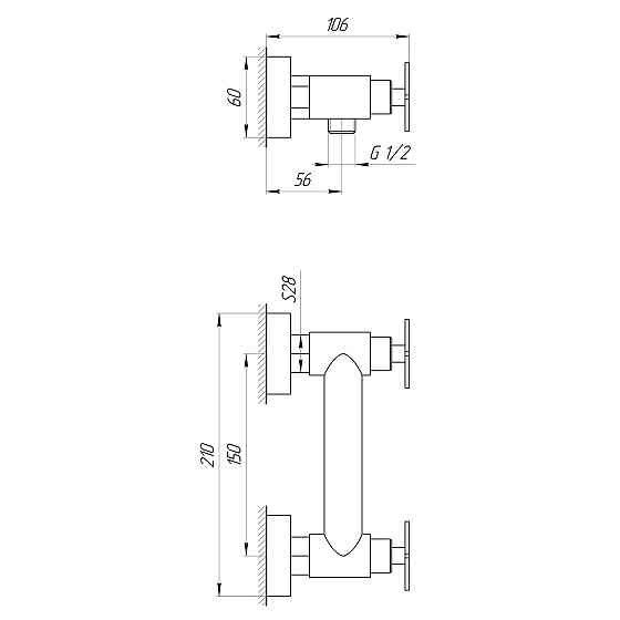 Змішувач для душу Globus Lux DUKAT-8 SD8-105 (000024971) Київ