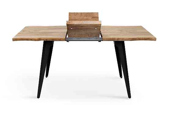 Стіл Лагуна, 120(+40)*80, чорний/штучний шпон MDF Київ