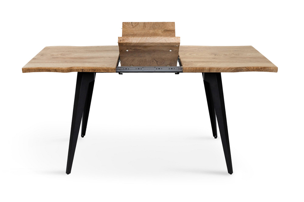 Стіл Лагуна, 120(+40)*80, чорний/штучний шпон MDF Київ - фото 3