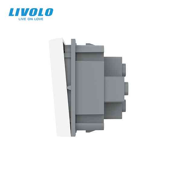 Універсальний вимикач (прохідний / звичайний) LIVOLO, білий, модуль без рамки (VL-FCMKS-2WP) Коломыя