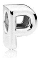 Срібна намистина Пандора  "Літера Р" MasterSem Київ - фото 1