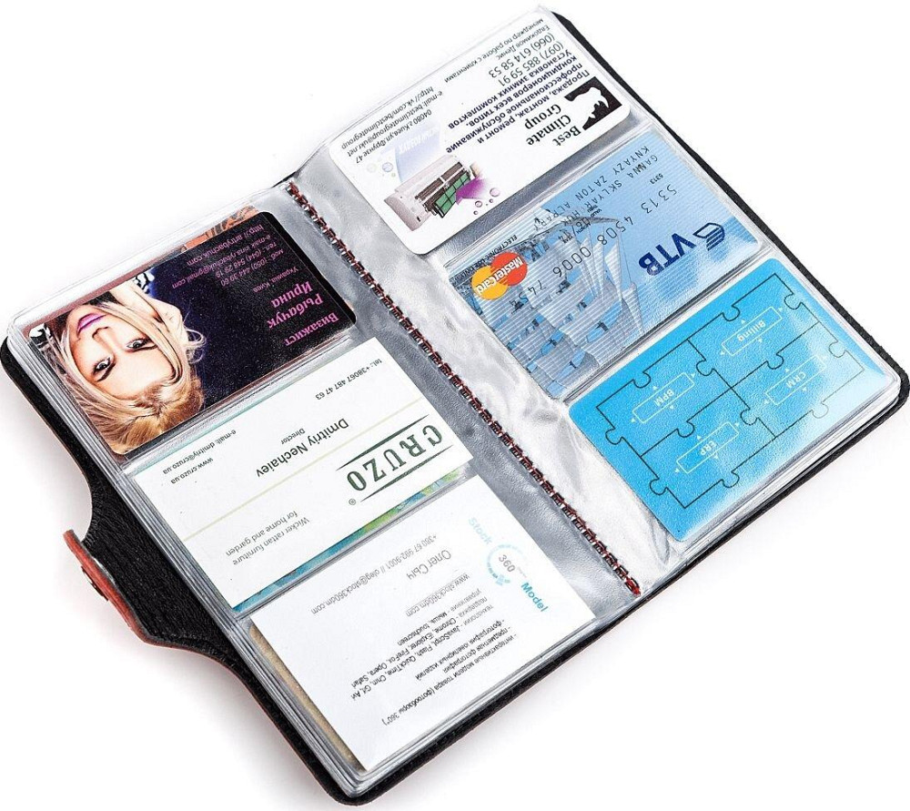 Візитниця велика Shvigel 13907 шкіряна Червона Київ - фото 1