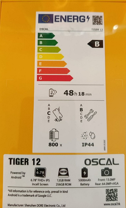 Oscal Tiger 12 12/256 с NFC #Конкурент модели Redmi Note 14. Харьков - изображение 4
