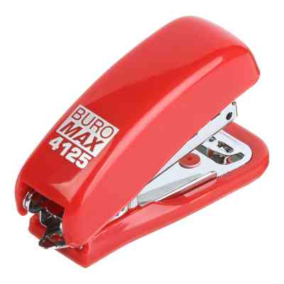 Степлер Buromax пластиковий МІНІ, 10 аркушів, (скоби №10), 61 х 36 х 23 мм, червоний (BM.4125-05) Вінниця