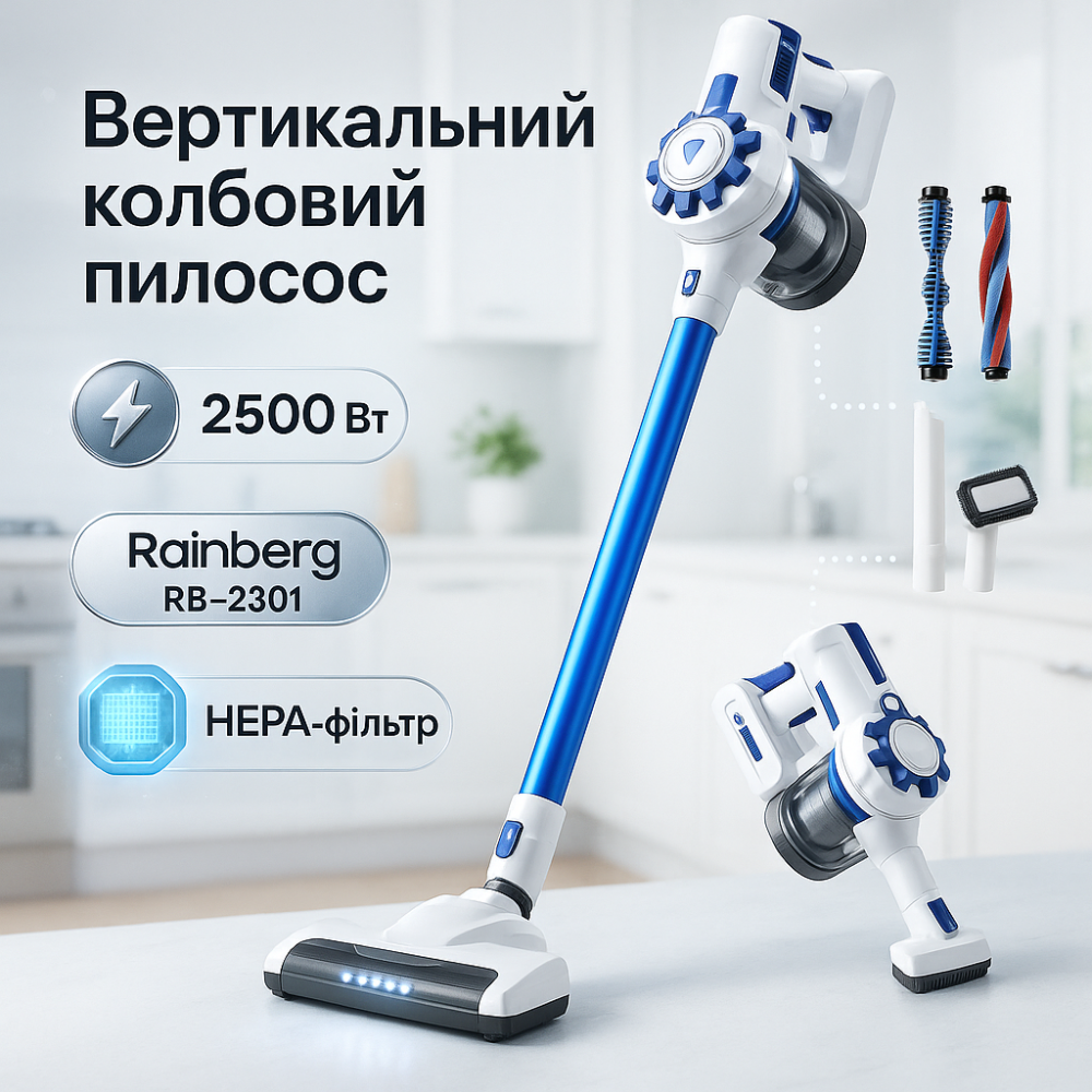 Вертикальный пылесос для уборки дома, Легкий ручной пылесос для дома Удобный ручной без мешка QG-47 Львов - изображение 10