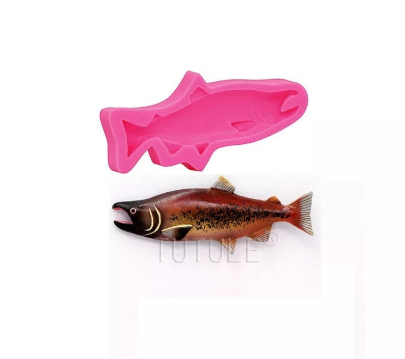 Молд силиконовый рыба 97 на 45 мм розовый Киев - изображение 1