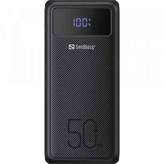 УМБ Sandberg PD 50000mAh 130W PD, 3хUSB 3xType-C LED 2W (420-75) Киев
