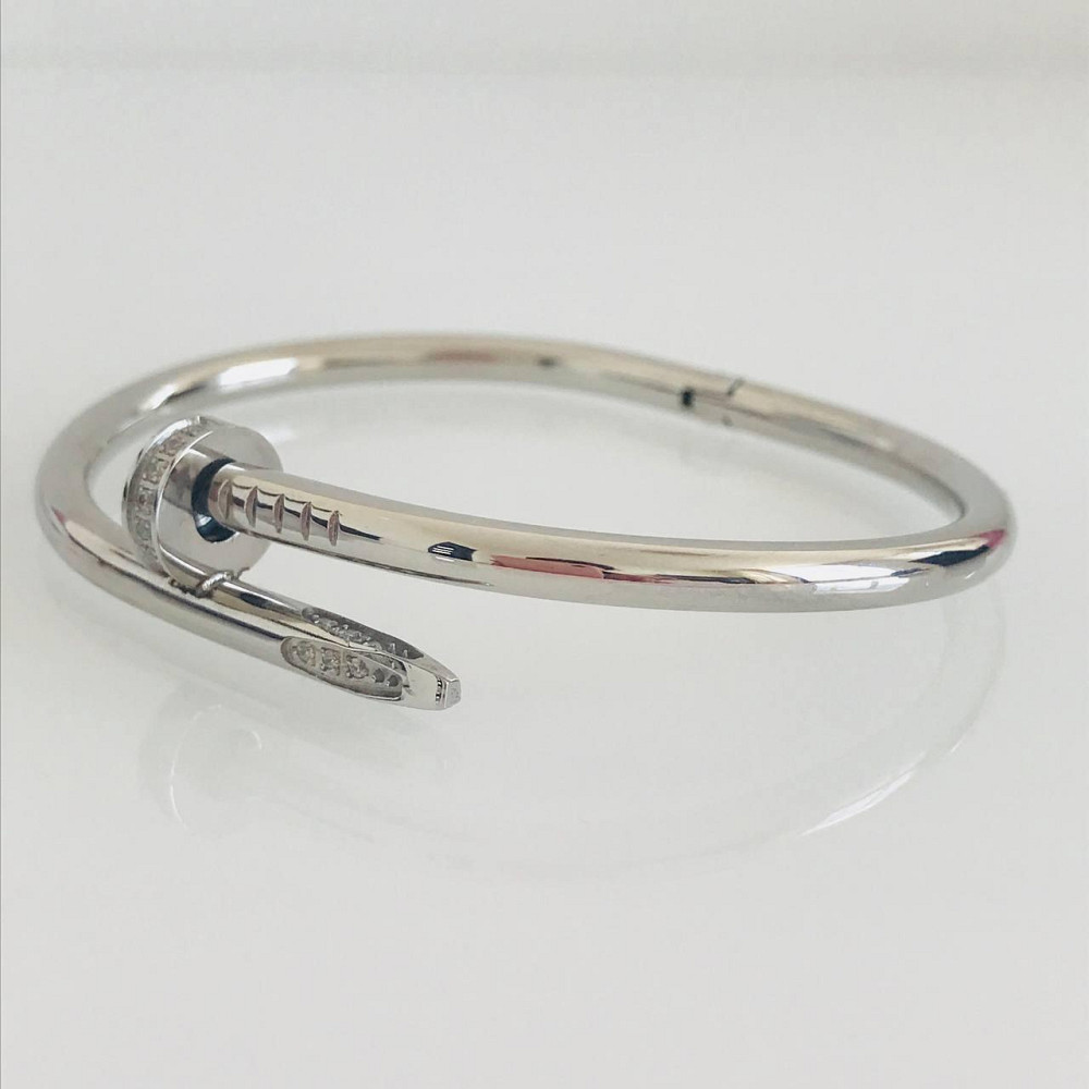 Cartier браслет цвях покриття білим золотом/картина браслет цвях Одеса - фото 1