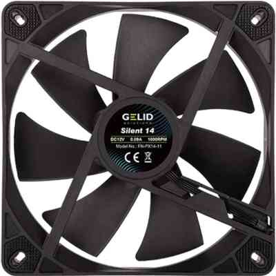 Кулер для корпуса Gelid Solutions Silent 14 Black 140 mm (FN-PX14-11) Винница