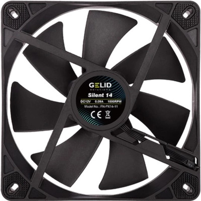 Кулер до корпусу Gelid Solutions Silent 14 Black 140 mm (FN-PX14-11) Вінниця - фото 3