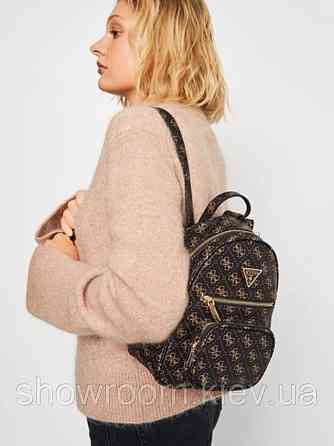 Жіночий брендовий рюкзак Guess (4592) коричневий Київ
