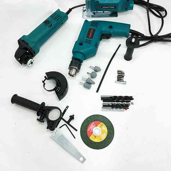 Набір електроінструментів 3в1: мережний ударний дриль, болгарка мережева, електричний лобзик потужний JI-63 Львів