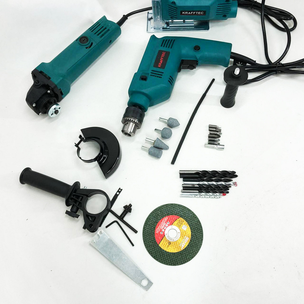 Набір електроінструментів 3в1: мережний ударний дриль, болгарка мережева, електричний лобзик потужний LN-12 Львів - фото 5