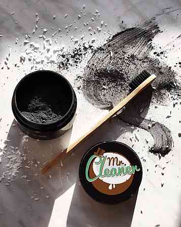 Кокосовый порошок для отбеливания зубов Mr.Cleaner + бамбуковая щетка в Подарок! Киев