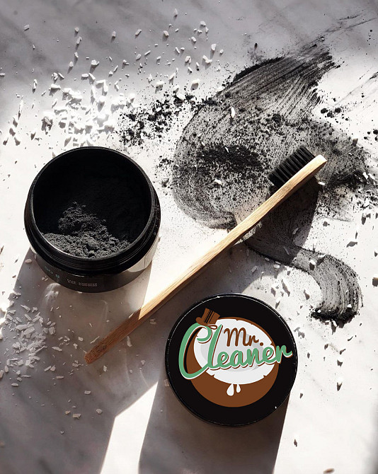 Кокосовый порошок для отбеливания зубов Mr.Cleaner + бамбуковая щетка в Подарок! Киев - изображение 5