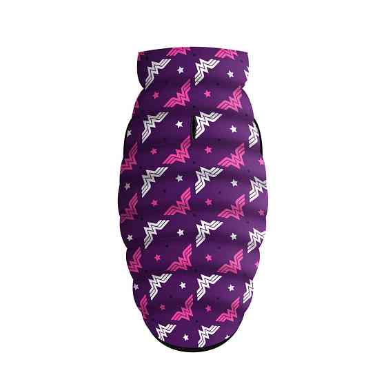 Курточка для собак WAUDOG Clothes з малюнком "Диво-жінка фіолет", M45, В 61-65 см, С 38-42 см Вінниця