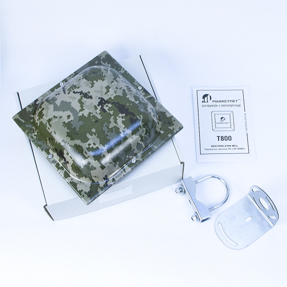 4G антенна панельная для усиления сотовой связи MARKETNET T800 MIMO Милитари 2 х 18 dBi 900/1800/2100/2600 МГц Киев - изображение 5